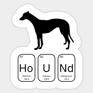 Greyhound Periodic Table Elements for Hound Sticker